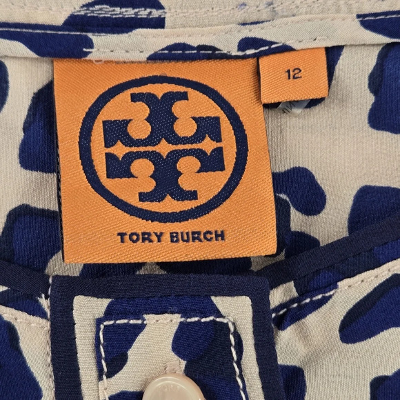 Tory Burch Silk Cheetah Print Long Sleeve Tunic Size 12 - Picture 3 of 11